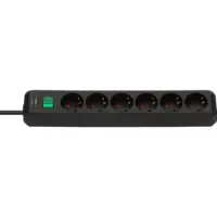 Power Strip Brennenstuhl  with 6 Inlet Sockets and On / Off Switch Cable 1.5 m IP20 Black