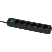 Power Strip Brennenstuhl  with 6 Inlet Sockets and On / Off Switch Cable 1.5 m IP20 Black