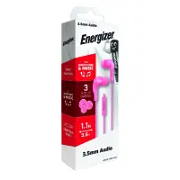 Hands Free Energizer CIA5 Stereo 3.5mm Pink with Micrphone and Operation Control Button 1,1m