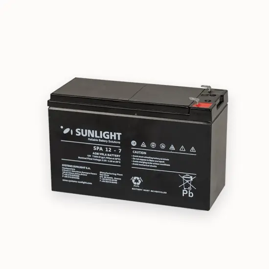 Sunlight VRLA AGM (12V 7Ah) 1.95 kg 151mm x 65mm x 94mm