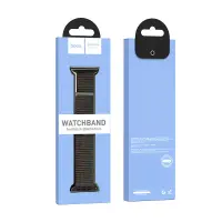 Watchband Hoco WA02 38/40/41mm Nylon for Apple Watch series 1/2/3/4/5/6/7/8/SE Storm Black with Grey