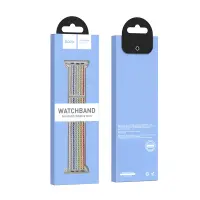 Watchband Hoco WA02 42/44/45/49mm Nylon for Apple Watch series 1/2/3/4/5/6/7/8/SE/Ultra Reflective Rainbow Edition