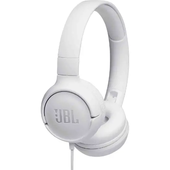 Stereo Headphone On-ear JBL Tune 500 3.5mm Pure Bass Sound witch mic JBLT500WHT White