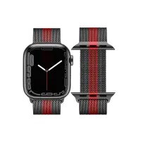 Watchband Hoco WA03 Simple Beauty 38/40/41mm for Apple Watch series 1/2/3/4/5/6/7/8/SE Stainless Steel Black and Red