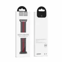 Watchband Hoco WA04 Fashion series 38/40/41mm Nylon for Apple Watch 1/2/3/4/5/6/7/8/SE Black and Red