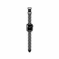 Watchband Hoco WA09 Flexible Rhombus Hollow 42/44/45/49mm for Apple Watch 1/2/3/4/5/6/7/8/SE Black Silicon Band