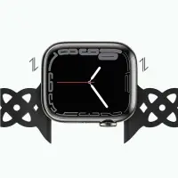 Watchband Hoco WA09 Flexible Rhombus Hollow 42/44/45/49mm for Apple Watch 1/2/3/4/5/6/7/8/SE Black Silicon Band