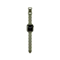 Watchband Hoco WA09 Flexible Rhombus Hollow 38/40/41mm for Apple Watch 1/2/3/4/5/6/7/8/SE Olive Green Silicon Band