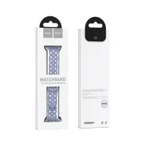 Watchband Hoco WA09 Flexible Rhombus Hollow 42/44/45/49mm for Apple Watch 1/2/3/4/5/6/7/8/SE Lavender Grey Silicon Band