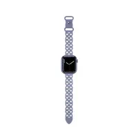 Watchband Hoco WA09 Flexible Rhombus Hollow 42/44/45/49mm for Apple Watch 1/2/3/4/5/6/7/8/SE Lavender Grey Silicon Band