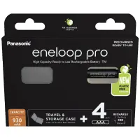 Rechargeable Battery Panasonic Eneloop Pro BK-4HCDEC4BE 930 mAh size AAA Ni-MH 1.2V  4pcs with storage case