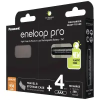 Rechargeable Battery Panasonic Eneloop Pro BK-4HCDEC4BE 930 mAh size AAA Ni-MH 1.2V  4pcs with storage case