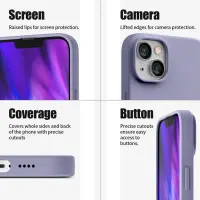 Case Goospery Silicone for Apple iPhone 14 Plus Lavender Grey