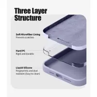 Case Goospery Silicone for Apple iPhone 14 Plus Lavender Grey