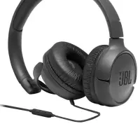 Stereo Headphone On-ear JBL Tune 500 3.5mm Pure Bass Sound with Mic JBLT500BLK Black