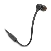 Hands Free JBL Tune 110 In-ear 3.5mm Pure Bass Sound 9mm with Mic and Flat Cable JBLT110BK 1.2m Black