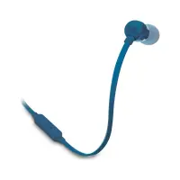 Hands Free JBL Tune 110 In-ear 3.5mm Pure Bass Sound 9mm with Mic and Flat Cable JBLT110BLU 1.2m Blue