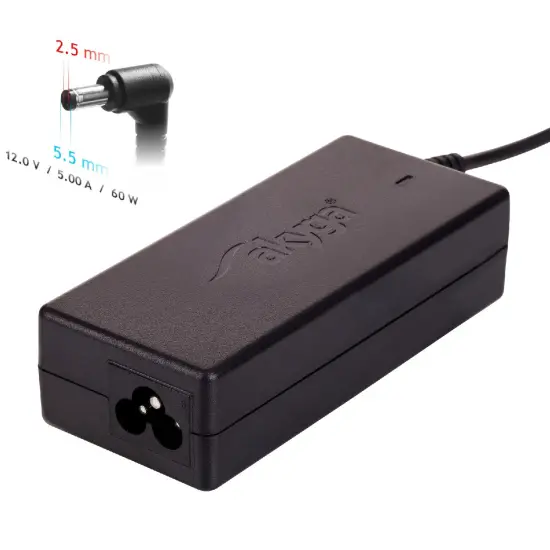 Notebook power supply Akyga AK-ND-30 12V / 5.0A 60W 5.5x2.5mm ITX / PICO / LED 1.2m