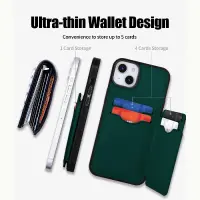 Book Case Balance Fit Diary with Card Holder for Apple iPhone 14 Plus Green