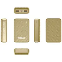 Power Bank Energizer Eveready Mini 10000mAh 2.1A with 2xUSB 2.0 and LED Battery Display Gold