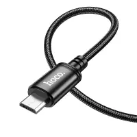 Data Cable Hoco X89 Wind USB to Micro USB 2.4A 1m Black Braided