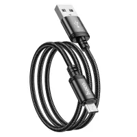 Data Cable Hoco X89 Wind USB to Micro USB 2.4A 1m Black Braided