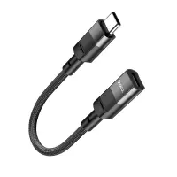 Hoco U107 USB-C Male to Lightning Female 2A OTG 10cm Black Braided