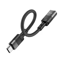 Hoco U107 USB-C Male to Lightning Female 2A OTG 10cm Black Braided