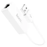 Hoco UA22 USB Male to RJ45 OTG 100Mbps 15cm White