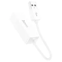 Hoco UA22 USB Male to RJ45 OTG 100Mbps 15cm White