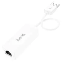 Hoco UA22 USB Male to RJ45 OTG 100Mbps 15cm White