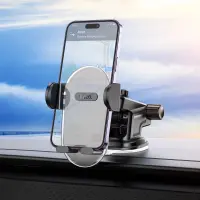 Hoco H3 Shiny Car Mount Stand with Extendable Arm Gray 4.5"-7"