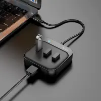 Hub USB-C Hoco HB31 Easy 4-in-1 with 4 x USB2.0 Black 20cm