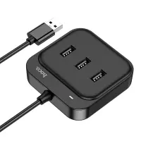 Hub USB Hoco HB31 Easy 4-in-1 with 4 x USB2.0 1.2m Black