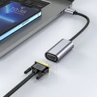 Hoco UA21 Origin USB-C to VGA Full HD 1080P Grey