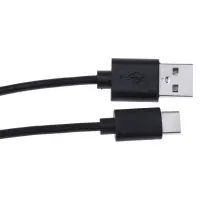 Data Cable USB-C Black 30cm and Gift 2 Sets of Earbuds