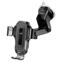 Car Mount Hoco HW3 Wise with Arm Extension and Wireless Charger up to 15W USB-C Black 4.5"-7"