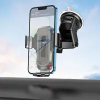 Car Mount Hoco HW3 Wise with Arm Extension and Wireless Charger up to 15W USB-C Black 4.5"-7"