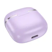 Wireless Headset Hoco EQ1 Music Guide TWS V5.3 with Control Button Siri Compatible and LED Display Purple