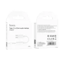 Hoco LS35 USB-C Adapter in 3.5mm Female White Compatible with all the devices