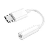 Hoco LS35 USB-C Adapter in 3.5mm Female White Compatible with all the devices