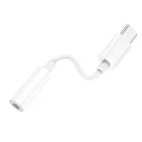 Hoco LS35 USB-C Adapter in 3.5mm Female White Compatible with all the devices