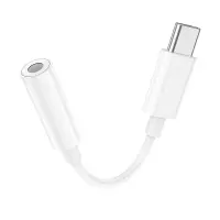 Hoco LS35 USB-C Adapter in 3.5mm Female White Compatible with all the devices