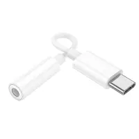 Hoco LS35 USB-C Adapter in 3.5mm Female White Compatible with all the devices