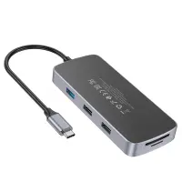 Hub USB-C Hoco HB33 Easy 10-in-1 with HDMI 4K USB-C PD100W USB3.0 2xUSB SD Micro-SD RJ45 VGA and 3.5mm Grey18cm