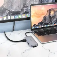 Hub USB-C Hoco HB33 Easy 10-in-1 with HDMI 4K USB-C PD100W USB3.0 2xUSB SD Micro-SD RJ45 VGA and 3.5mm Grey18cm