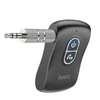 Bluetooth FM Transmitter Hoco E73 Pro Journey 2-in-1 BT v5.0 AUX 3.5mm and USB-C Built-In Microphone Black