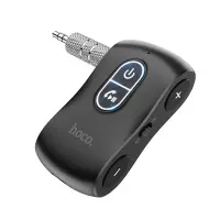 Bluetooth FM Transmitter Hoco E73 Pro Journey 2-in-1 BT v5.0 AUX 3.5mm and USB-C Built-In Microphone Black