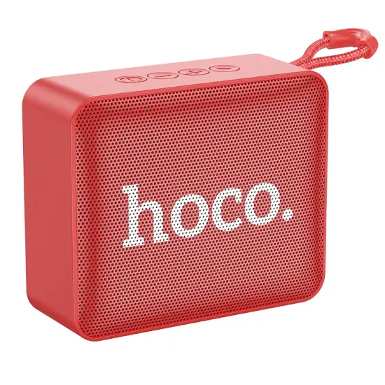 Wireless Speaker Hoco BS51 Gold Brick Sports BT 5.2 1200mAh 5W with FM and Micro SD Red