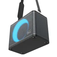 Wireless Speaker Hoco BS57 Jenny TWS Black BT V5.0 25W 4800mAh USB 3.5mm FM with 2 Wireless Microphones and LED Lights